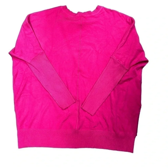 NWT Main Strip Hi Lo Sweater Women’s Small‎ Fushia Style LL20346 Side Slits - Picture 2 of 9